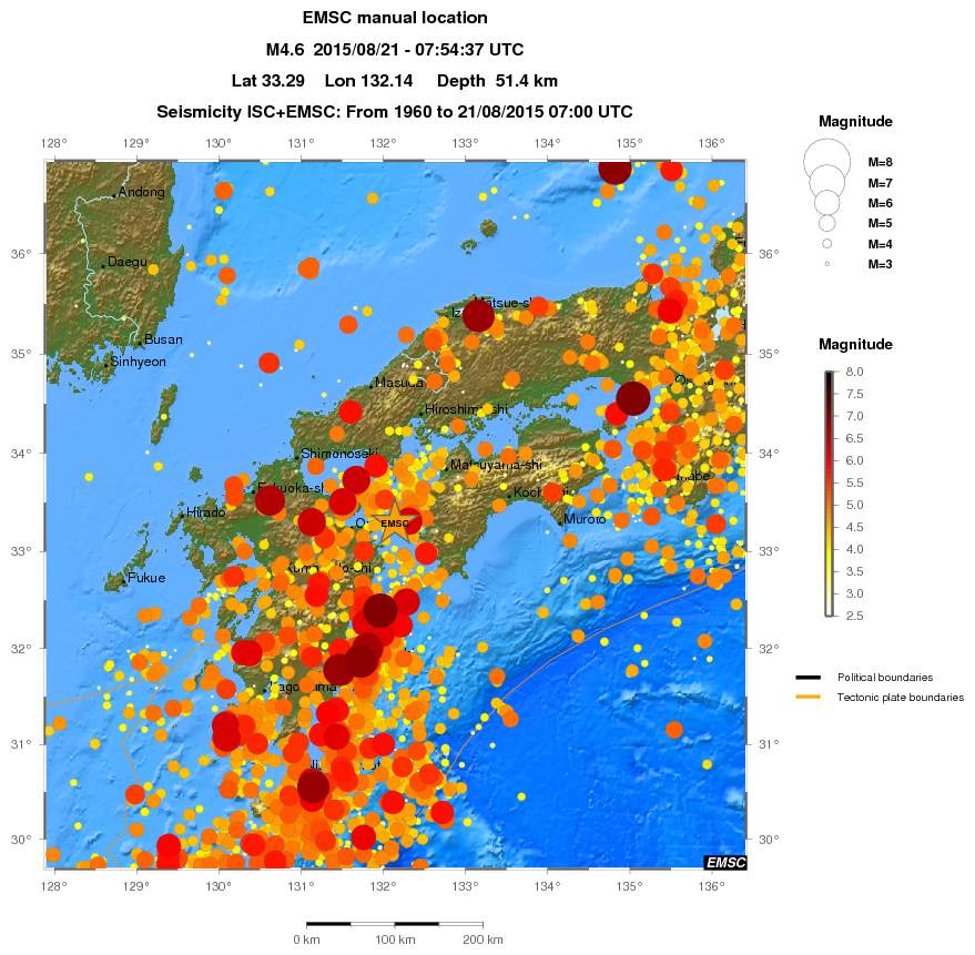 regional magnitude historical seismicity