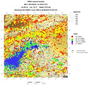 regional historical seismicity