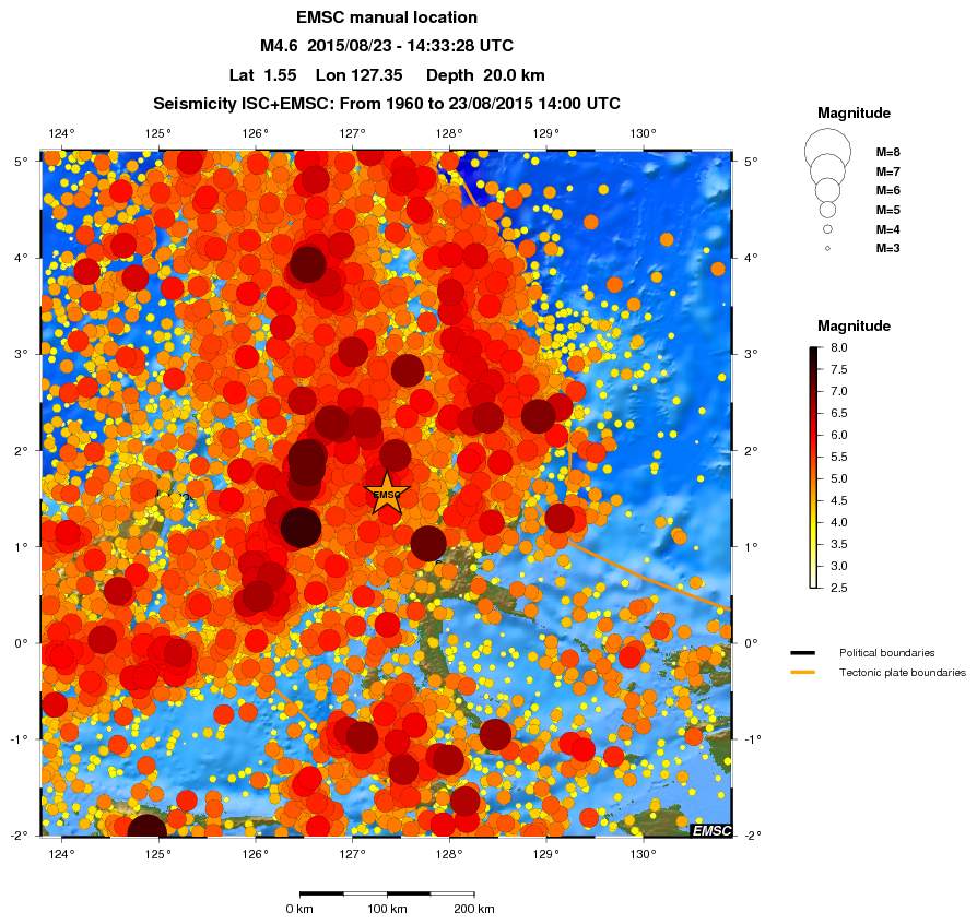 regional magnitude historical seismicity