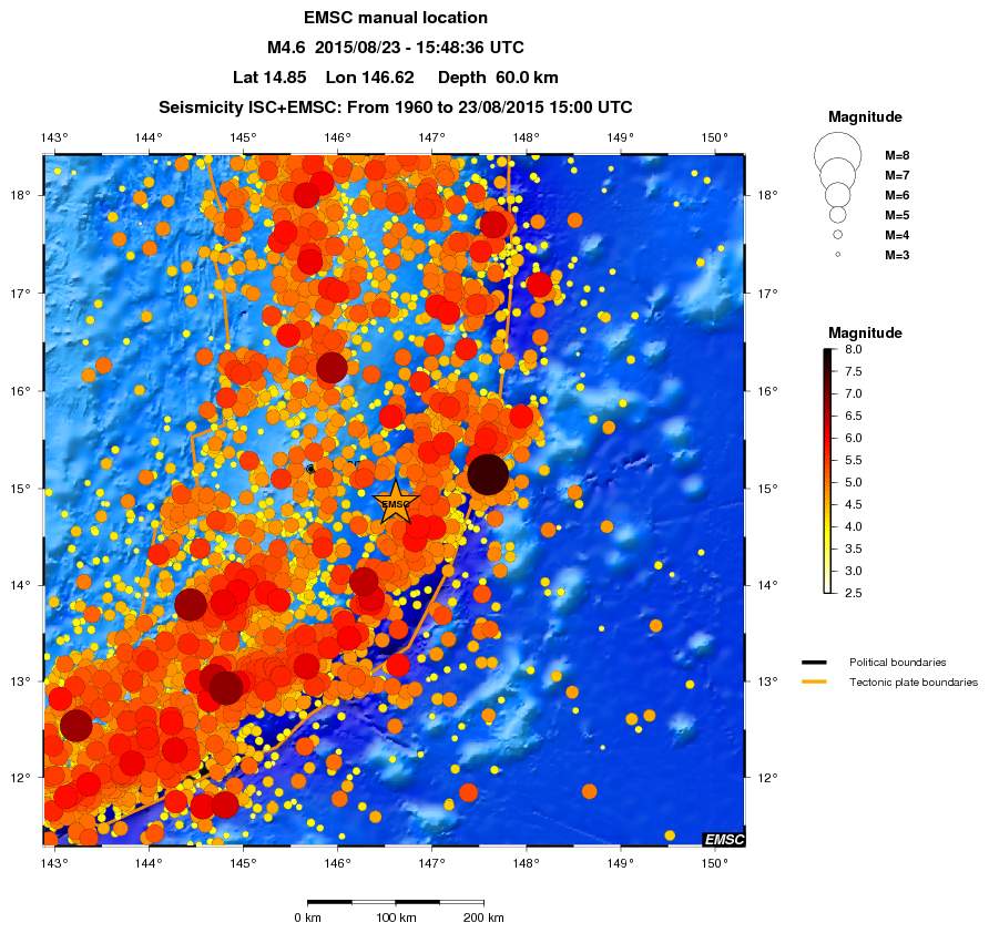 regional magnitude historical seismicity