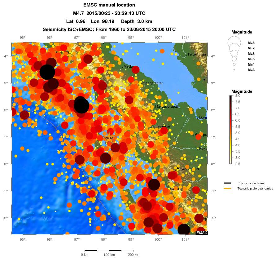 regional magnitude historical seismicity