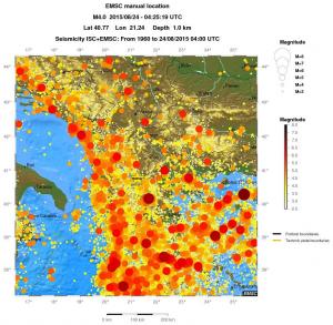 regional magnitude historical seismicity