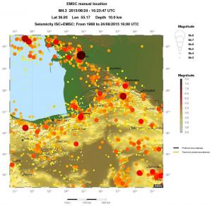 regional magnitude historical seismicity