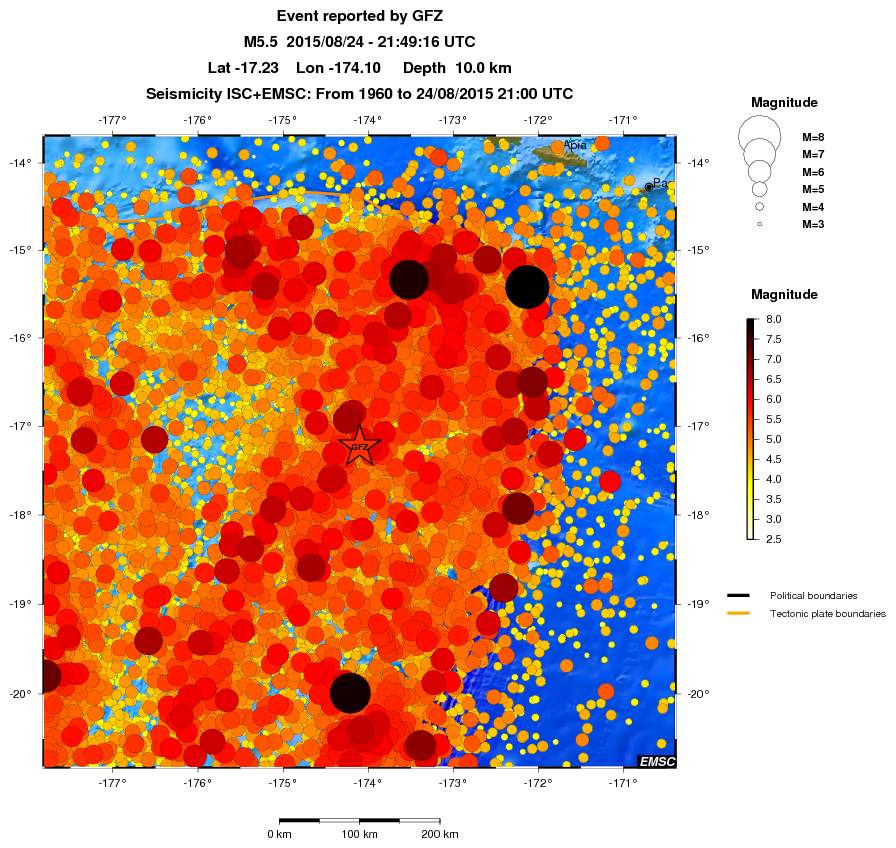 regional magnitude historical seismicity