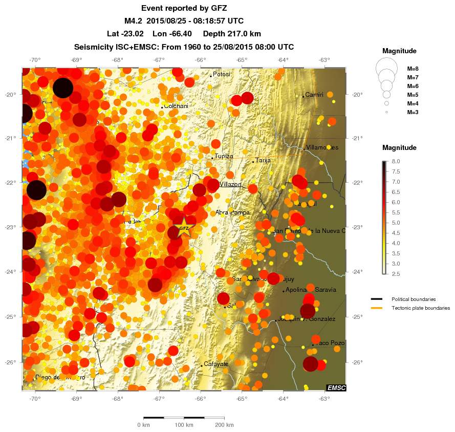 regional magnitude historical seismicity