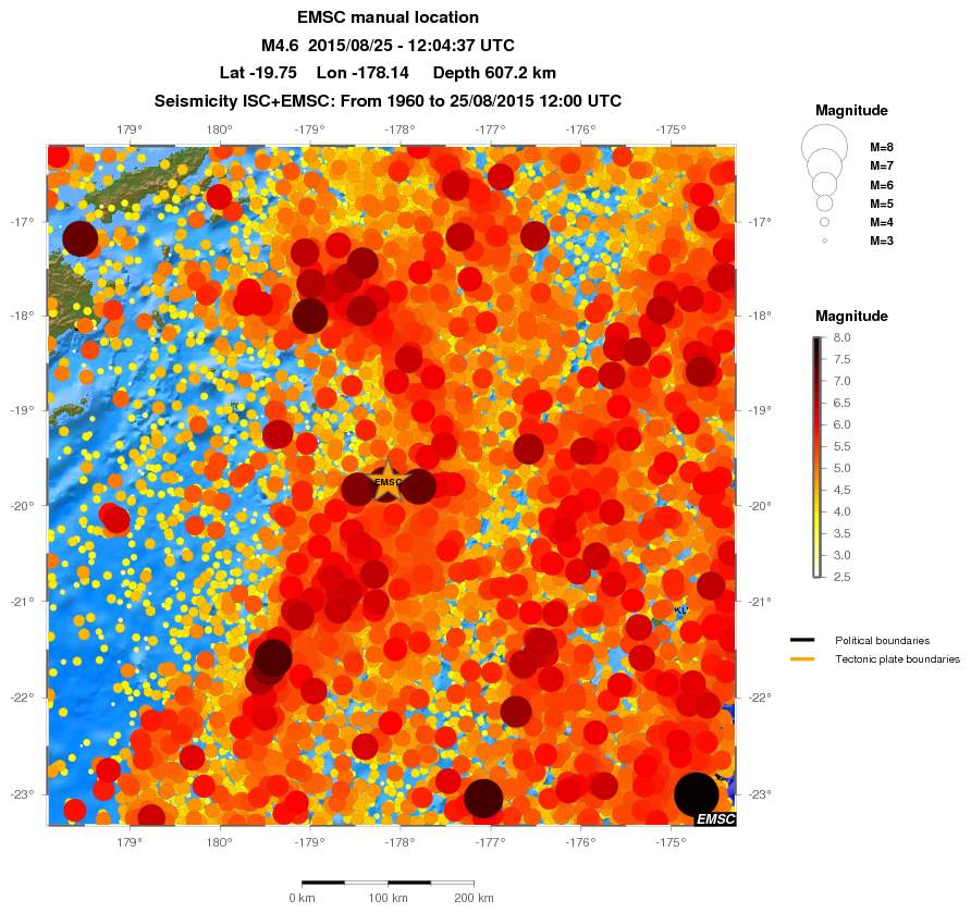 regional magnitude historical seismicity