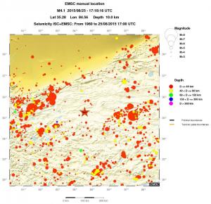 regional historical seismicity