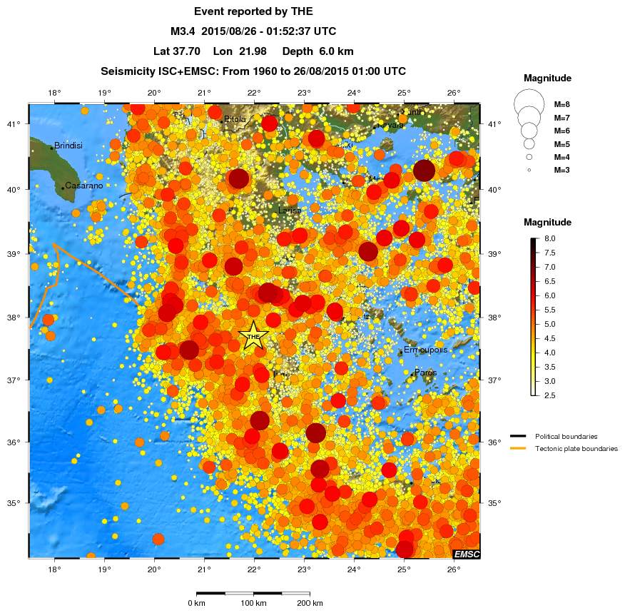 regional magnitude historical seismicity