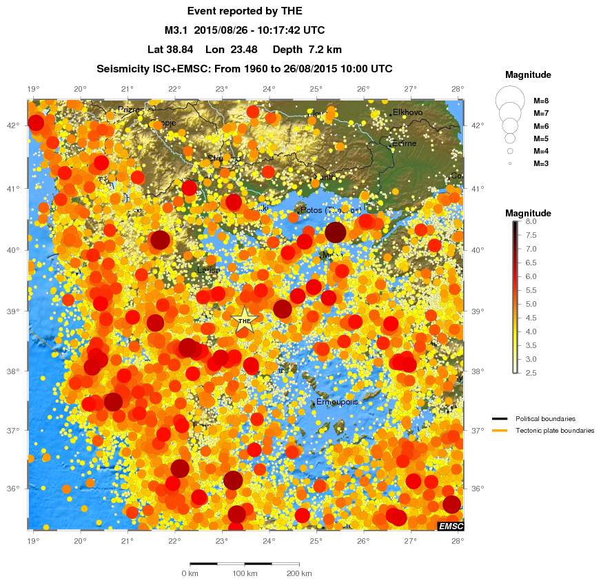 regional magnitude historical seismicity