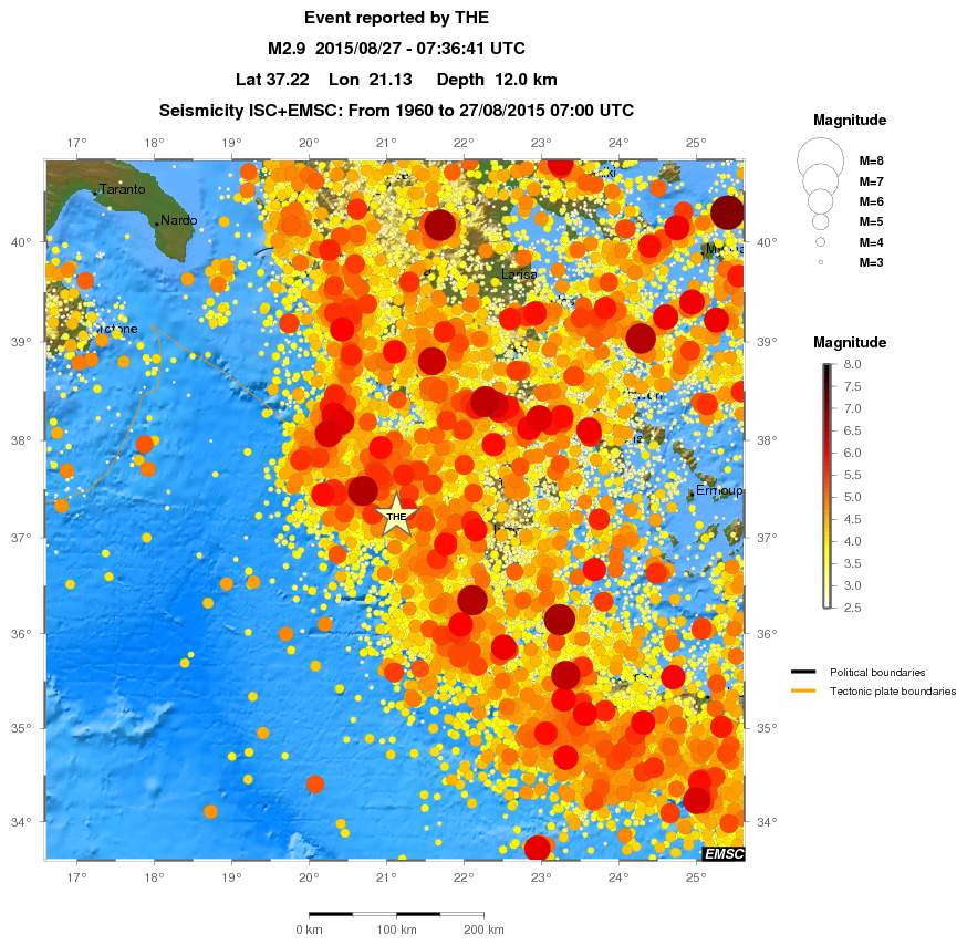 regional magnitude historical seismicity