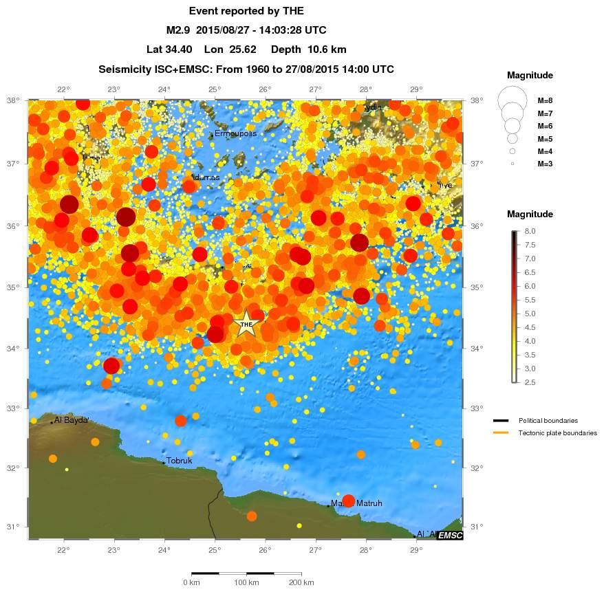regional magnitude historical seismicity