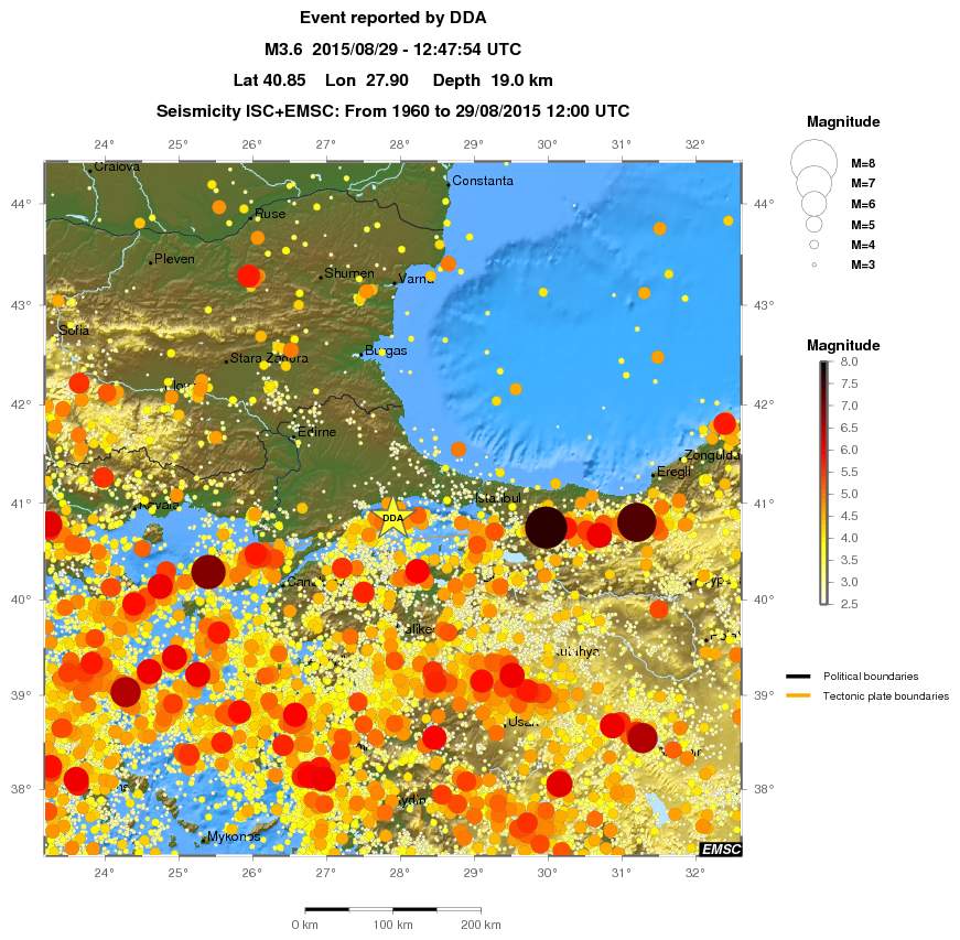 regional magnitude historical seismicity