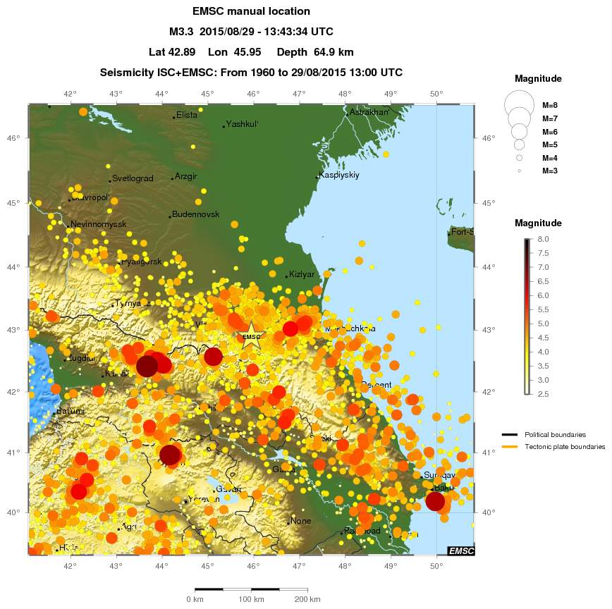regional magnitude historical seismicity