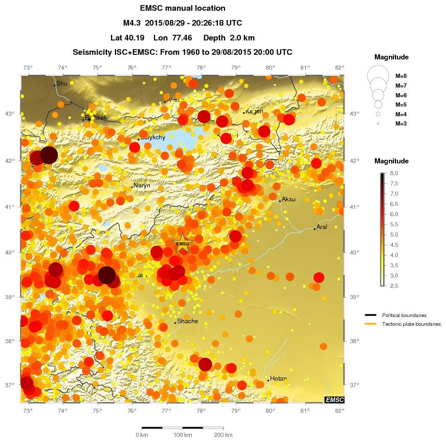 regional magnitude historical seismicity