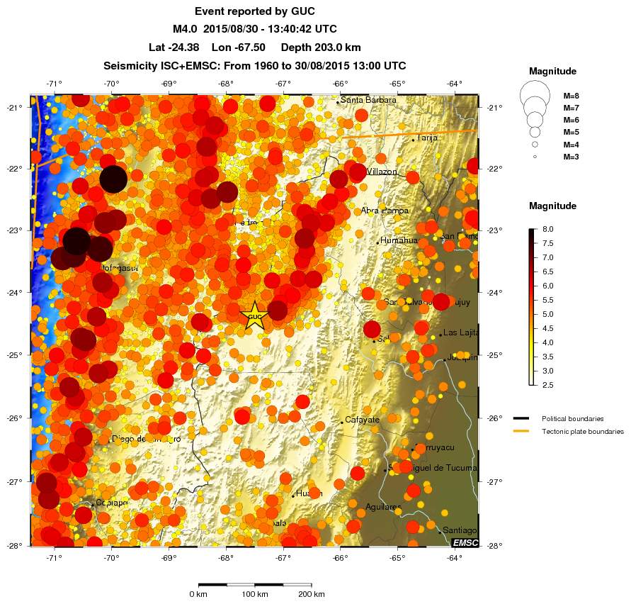 regional magnitude historical seismicity