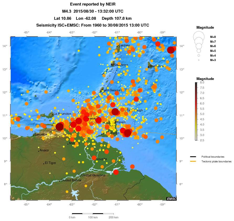 regional magnitude historical seismicity