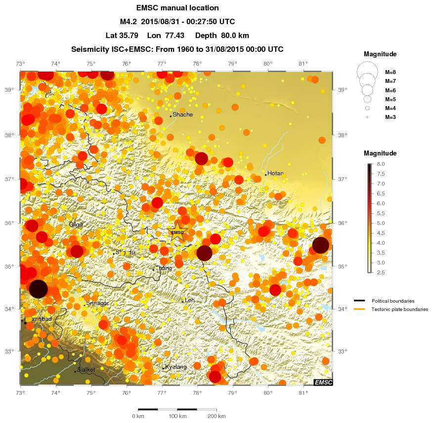 regional magnitude historical seismicity