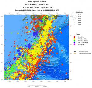 regional historical seismicity