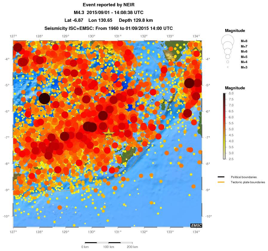 regional magnitude historical seismicity