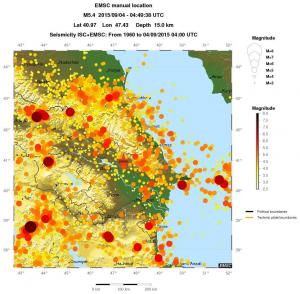 regional magnitude historical seismicity