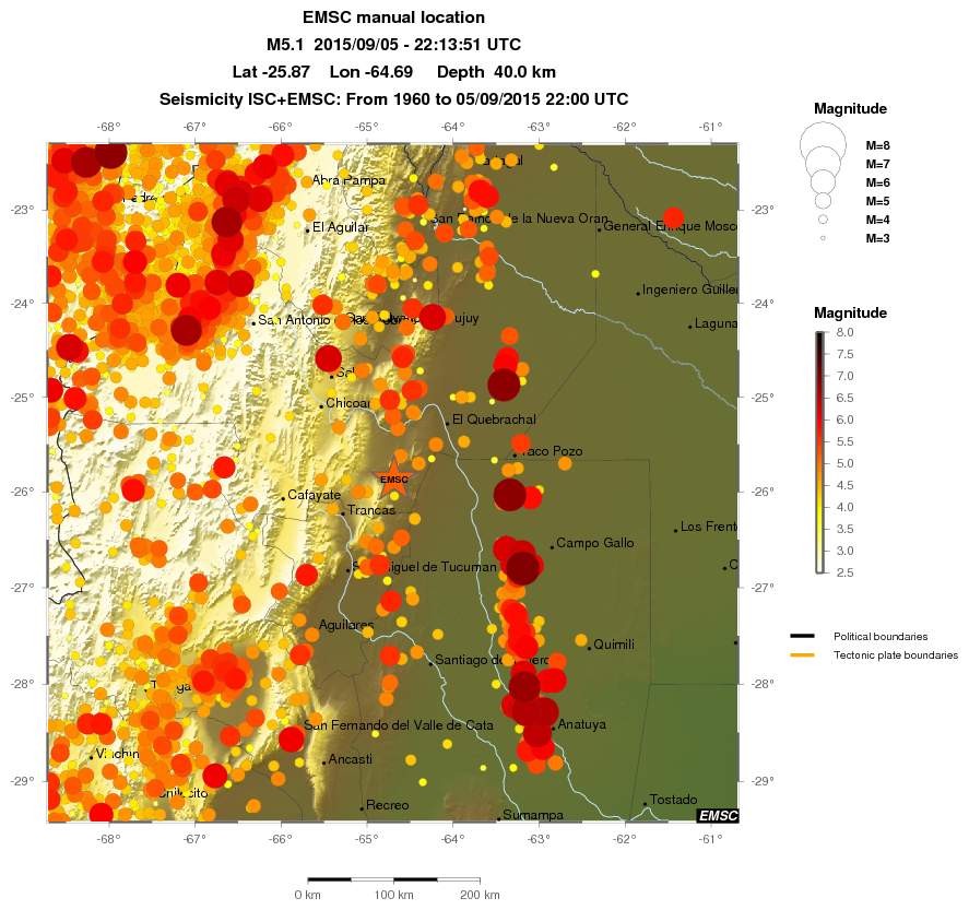 regional magnitude historical seismicity