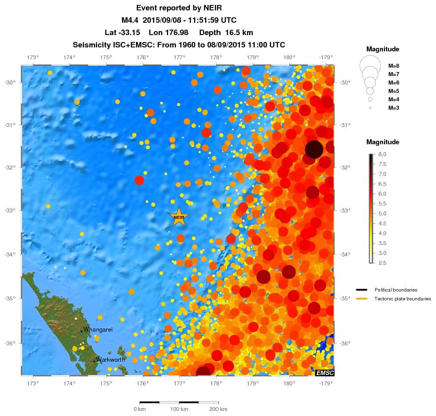 regional magnitude historical seismicity