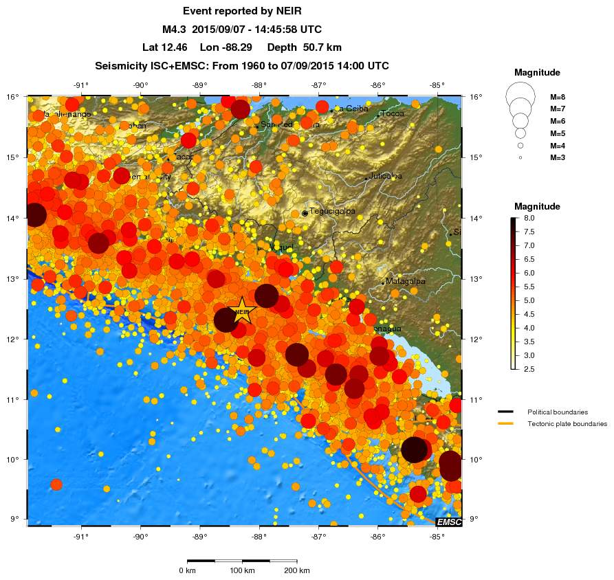 regional magnitude historical seismicity