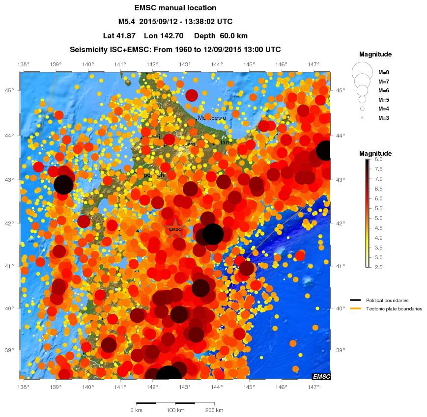 regional magnitude historical seismicity