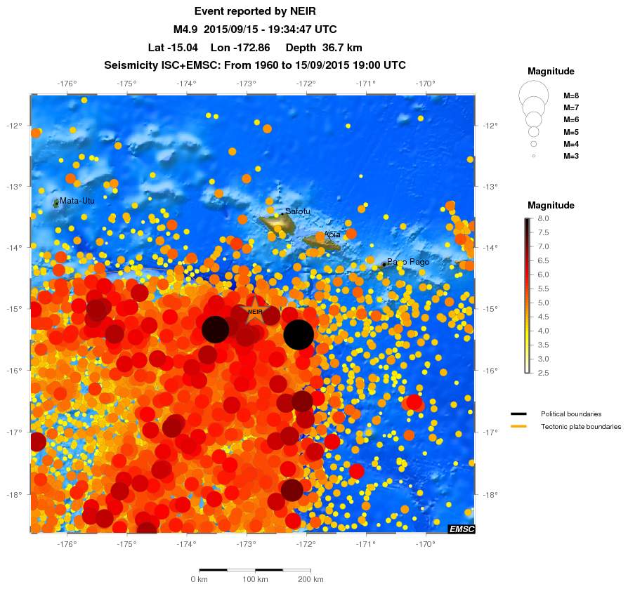 regional magnitude historical seismicity