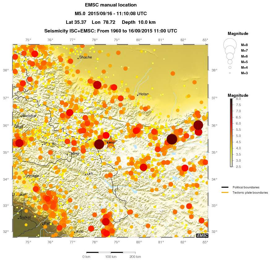regional magnitude historical seismicity