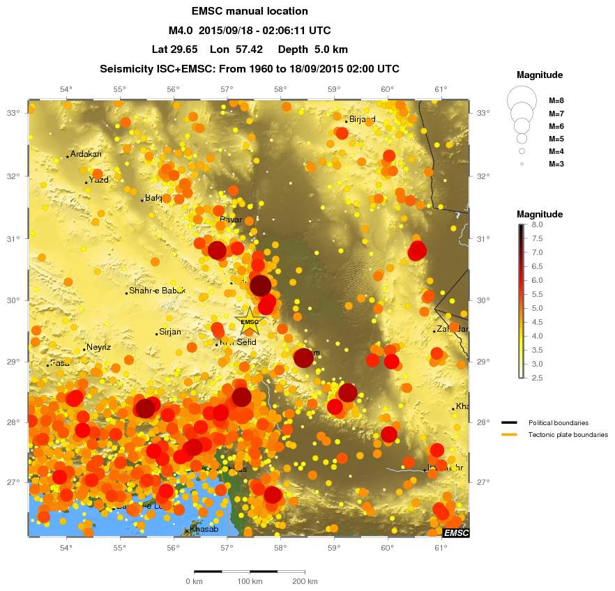 regional magnitude historical seismicity