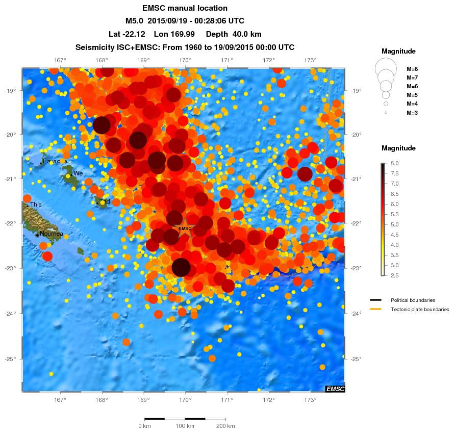 regional magnitude historical seismicity