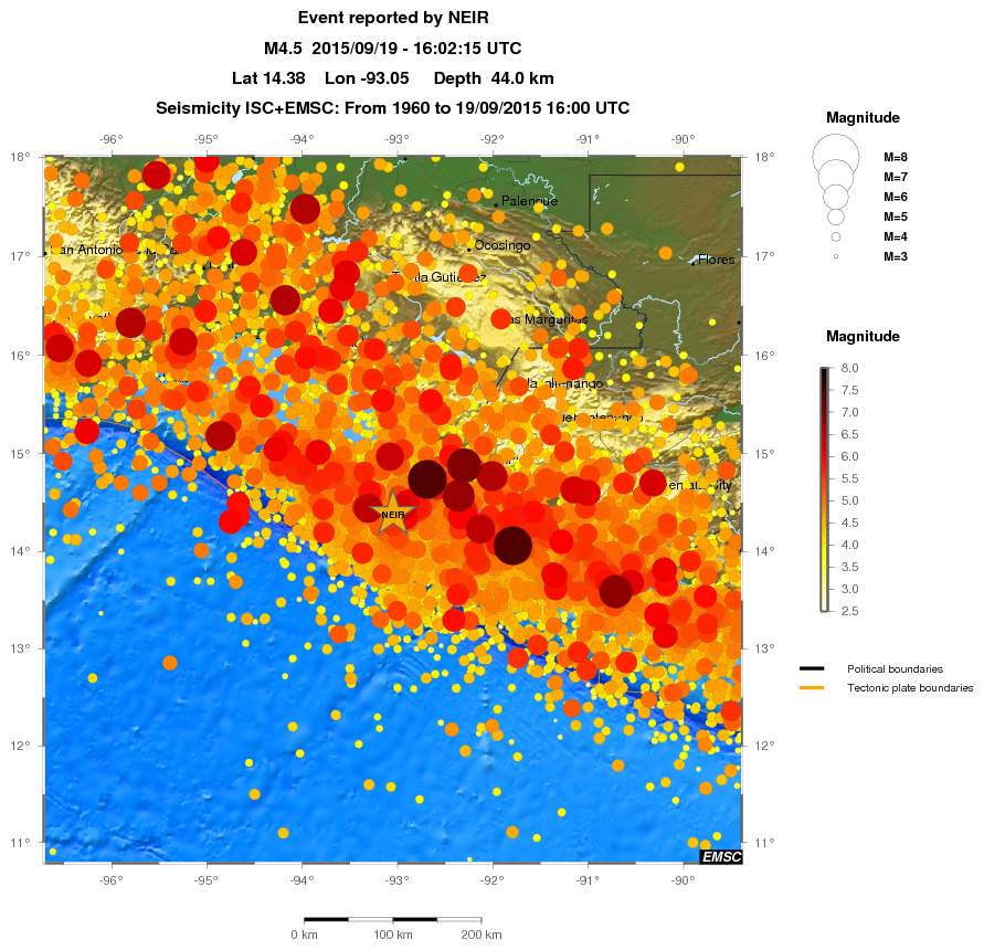 regional magnitude historical seismicity