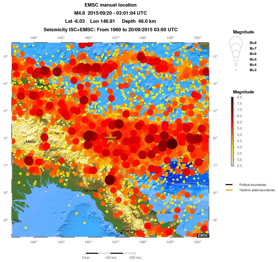 regional magnitude historical seismicity