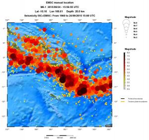 regional magnitude historical seismicity
