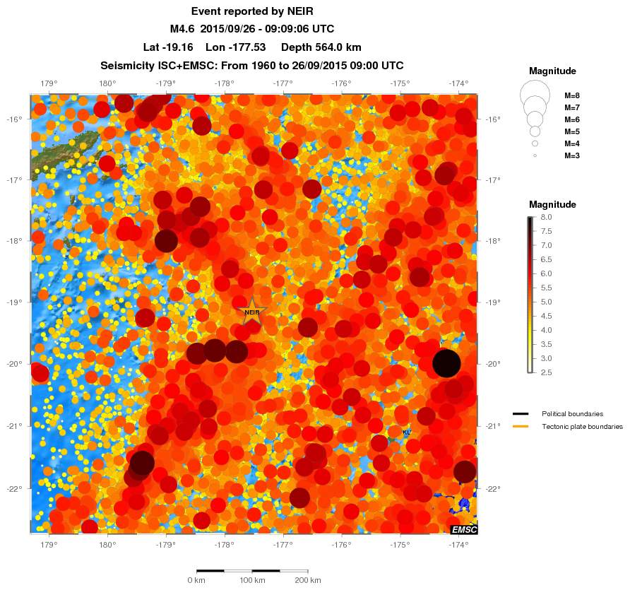 regional magnitude historical seismicity