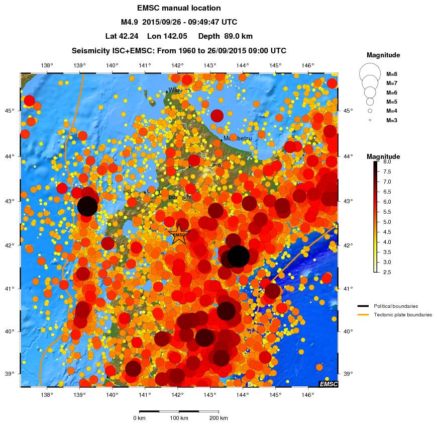 regional magnitude historical seismicity
