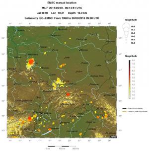 regional magnitude historical seismicity