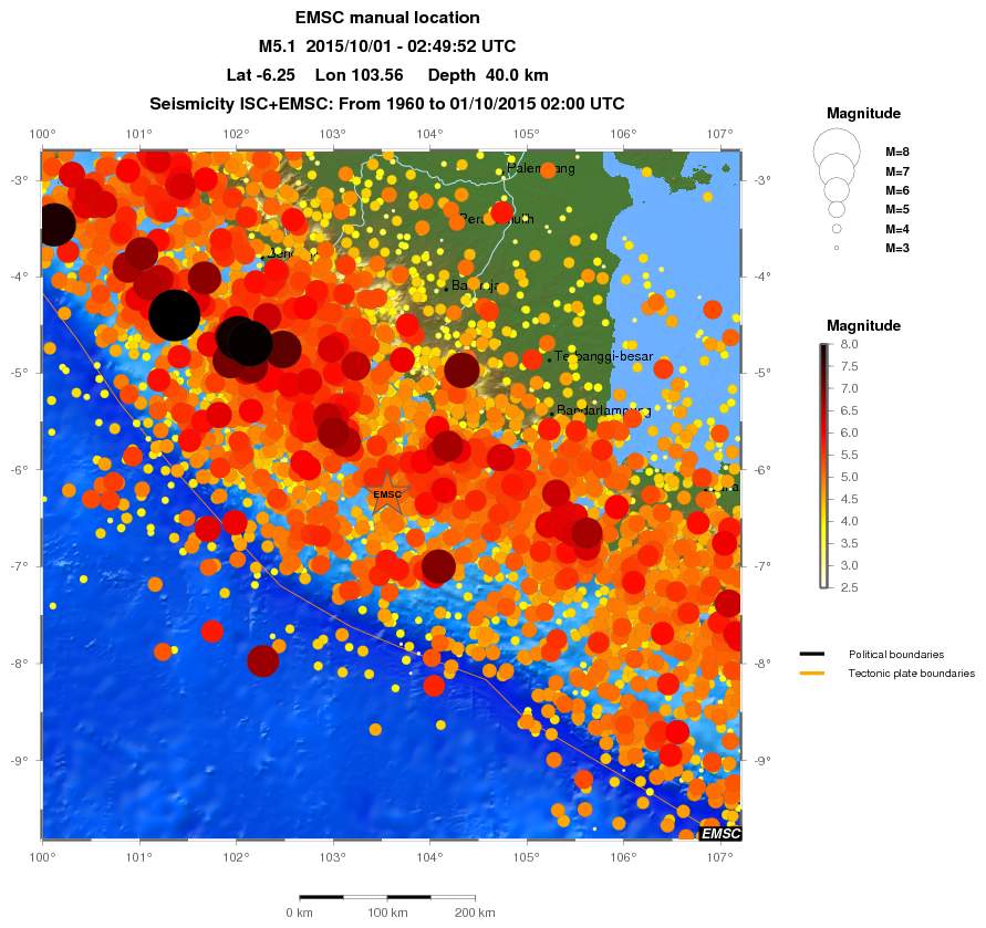 regional magnitude historical seismicity