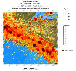 regional magnitude historical seismicity