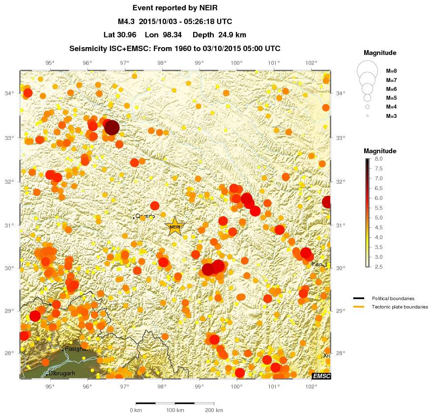 regional magnitude historical seismicity