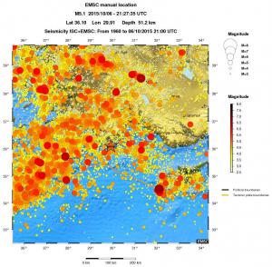 regional magnitude historical seismicity