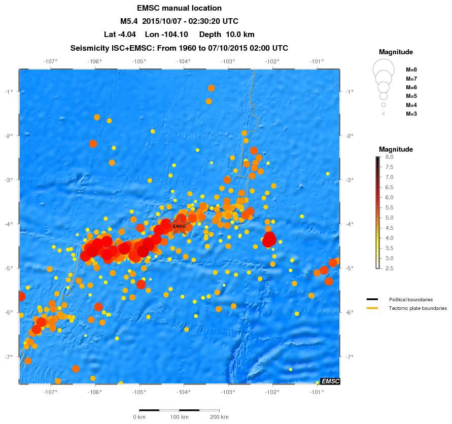 regional magnitude historical seismicity