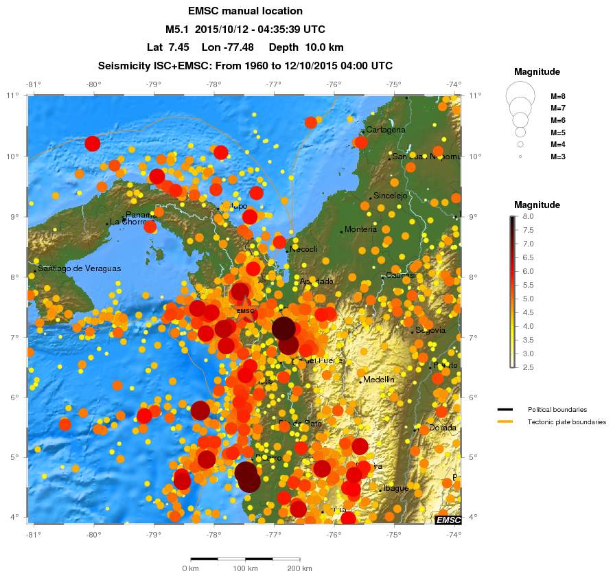 regional magnitude historical seismicity