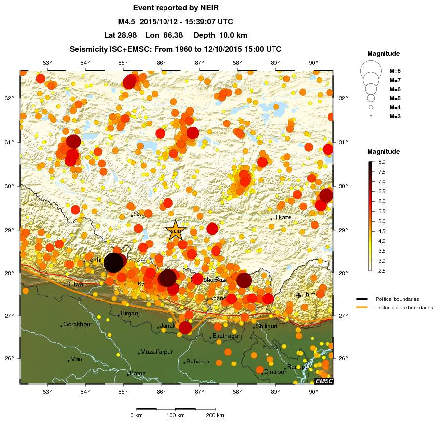 regional magnitude historical seismicity