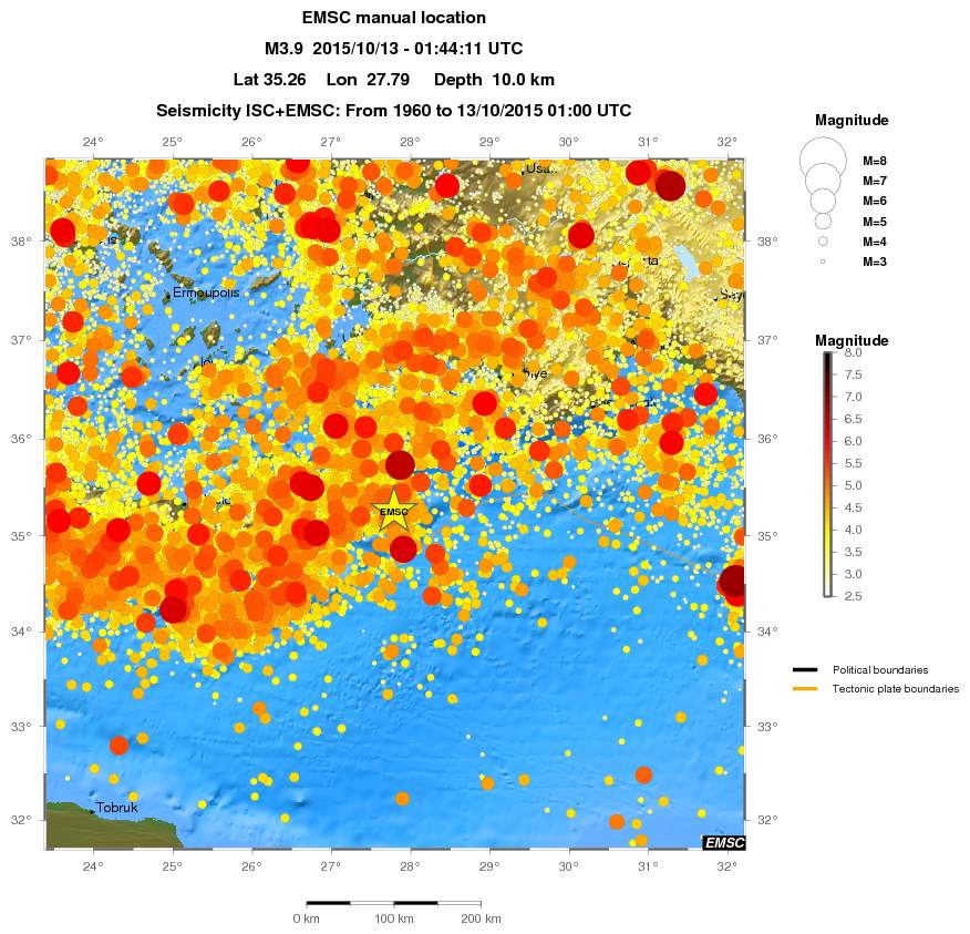 regional magnitude historical seismicity