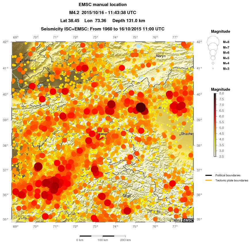 regional magnitude historical seismicity