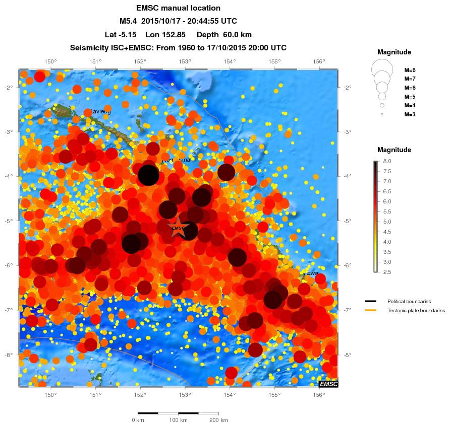regional magnitude historical seismicity