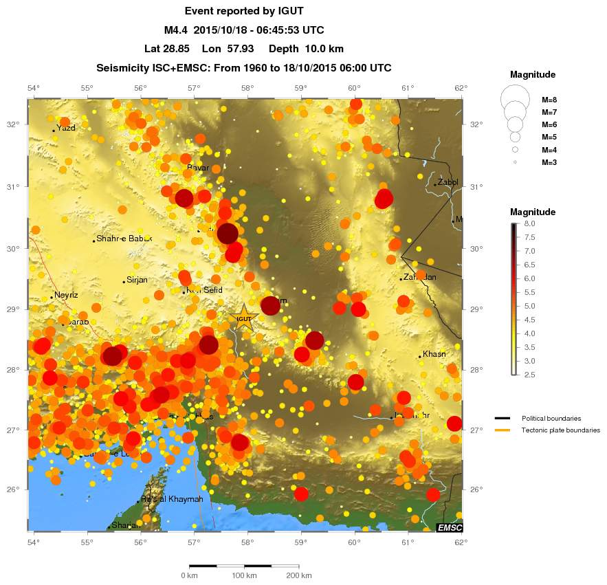 regional magnitude historical seismicity