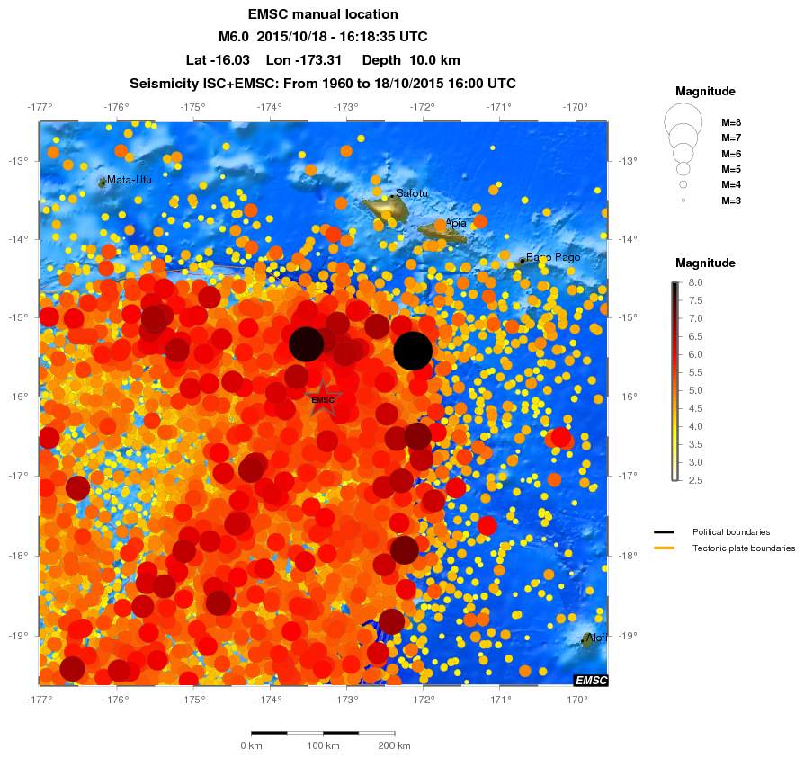 regional magnitude historical seismicity
